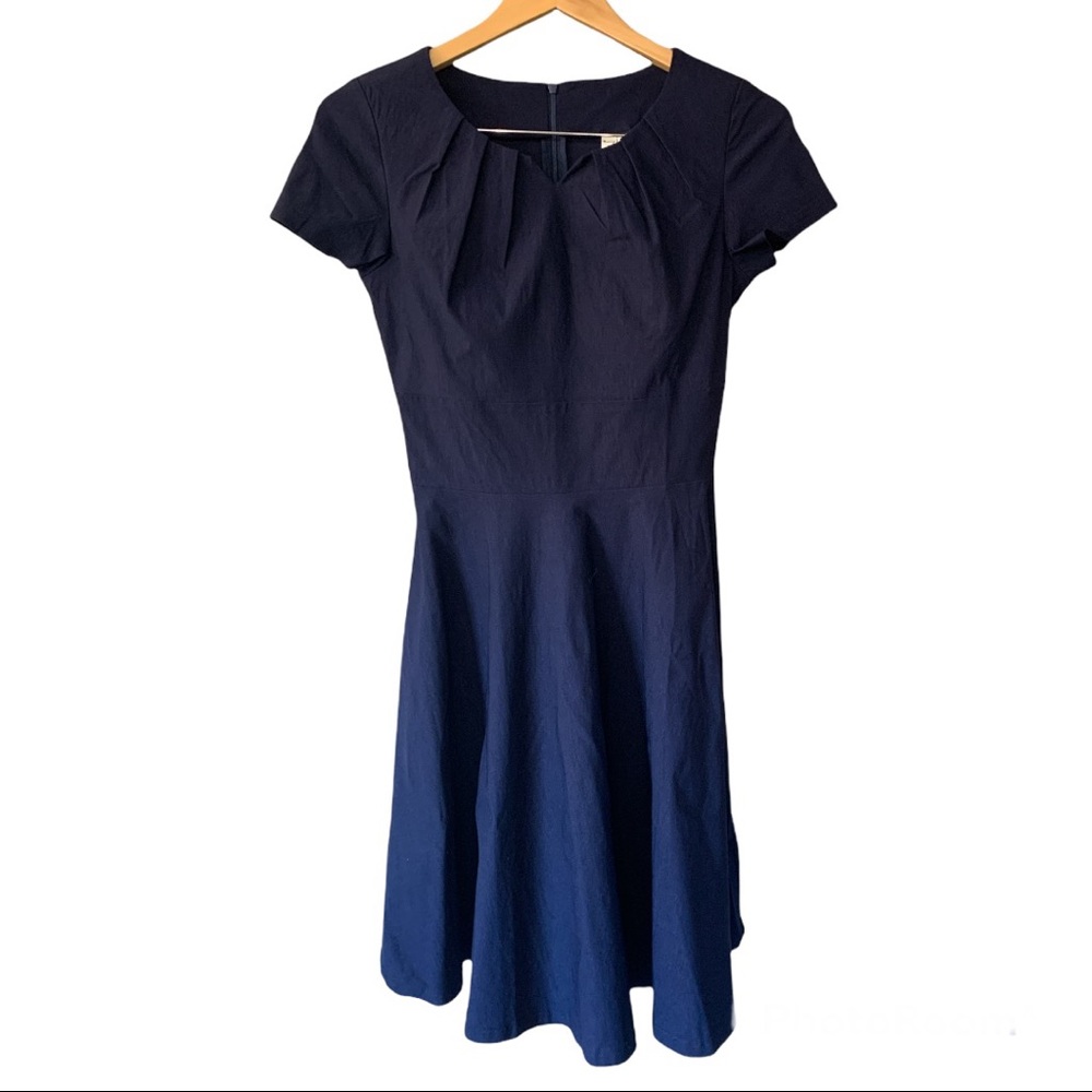 New MISSMAY Retro Gorgeous Navy Tea Length Dress Small